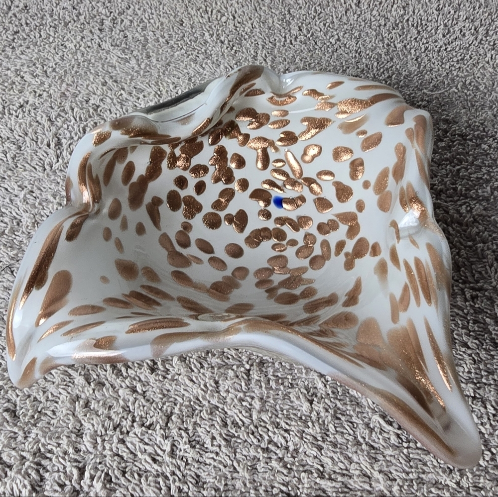Vintage Murano Copper Aventurine Bowl